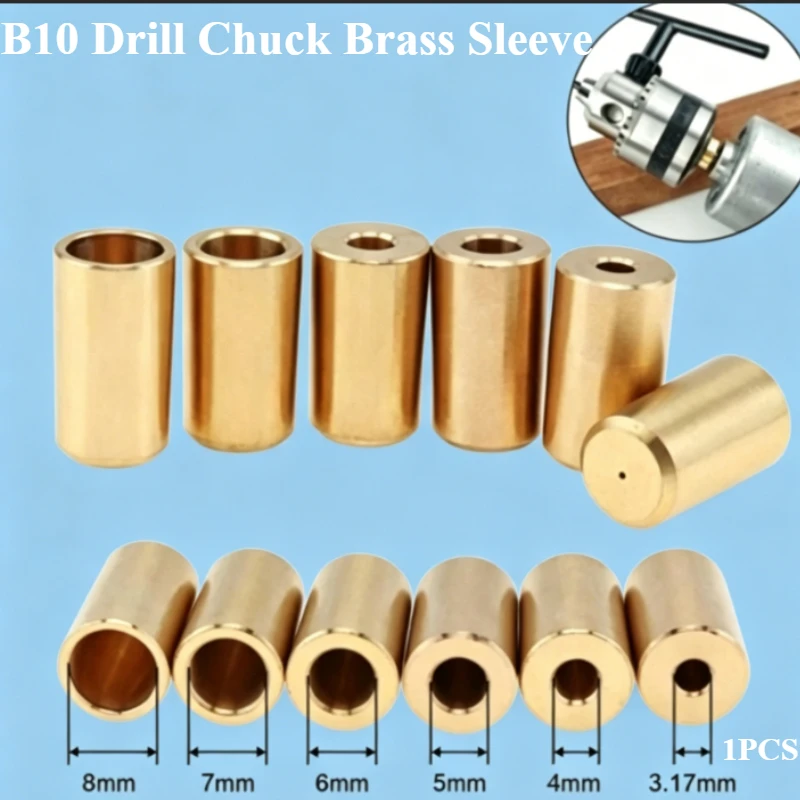 3.17 4 5 6 7 8mm B10 Drill Chuck Brass Sleeve, High Precision Shaft Motor Coupler Taper Connecting Rod for Mini Drill Press
3.17 4 5 6 7 8mm B10 Drill Chuck Brass Sleeve, High Precision Shaft Motor Coupler Taper Connecting Rod for Mini Drill Press