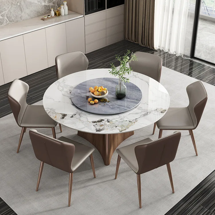 Slate round dining table modern simplicity light luxury high-end home dining room furniture turntable round table big Italian mi
Slate round dining table modern simplicity light luxury high-end home dining room furniture turntable round table big Italian mi