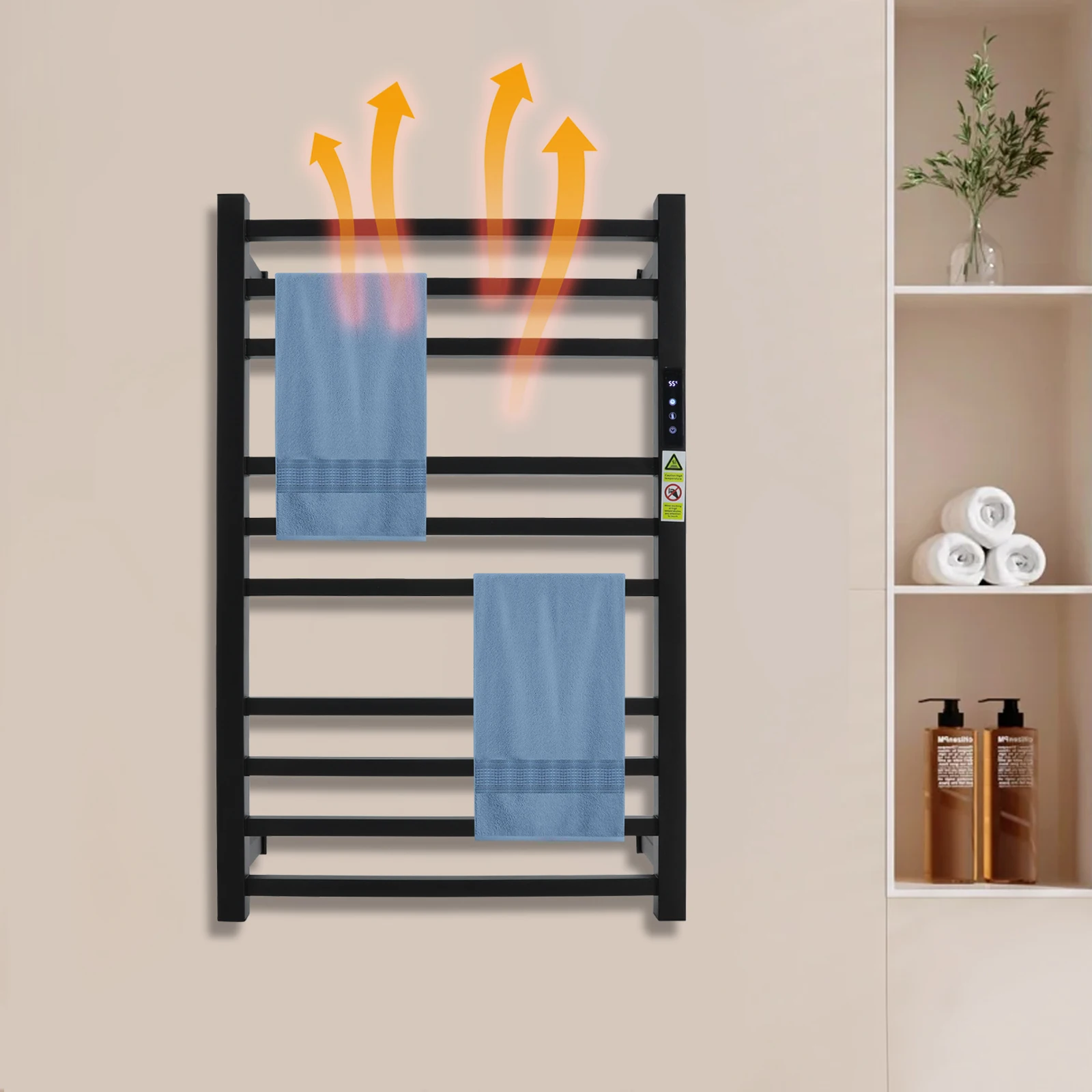Towel Warmer Rack for Bathroom, Towel Warmer Rack with Timer, Wall Mounted Bathroom Towel Warmer 120W 110V 45-70°C
Towel Warmer Rack for Bathroom, Towel Warmer Rack with Timer, Wall Mounted Bathroom Towel Warmer 120W 110V 45-70°C