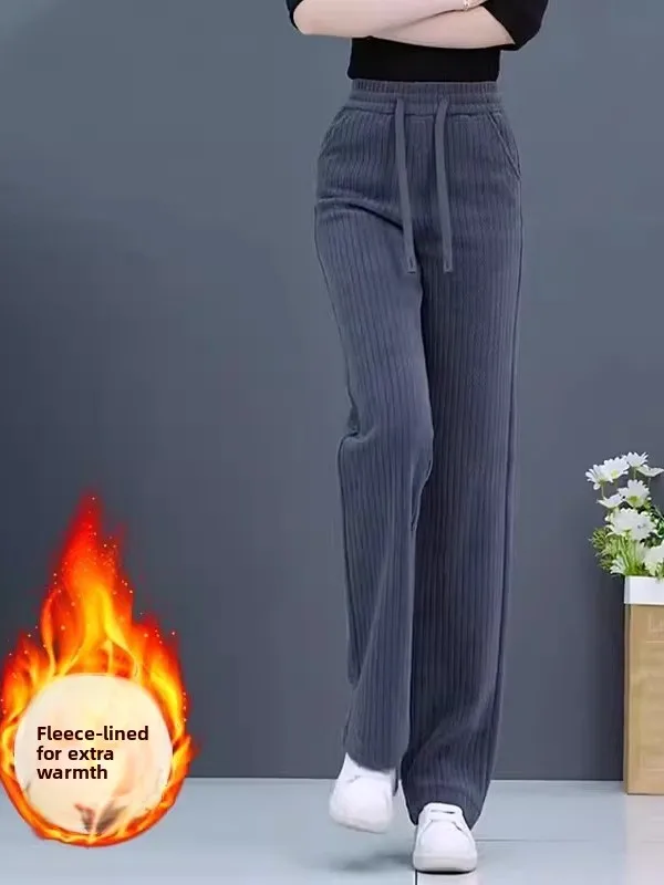 Женские узкие вельветовые брюки с широкими штанинами на флисовой подкладке, повседневные, с высокой талией, прямого кроя, осенне-зимняя модная тенденция
Женские узкие вельветовые брюки с широкими штанинами на флисовой подкладке, повседневные, с высокой талией, прямого кроя, осенне-зимняя модная тенденция