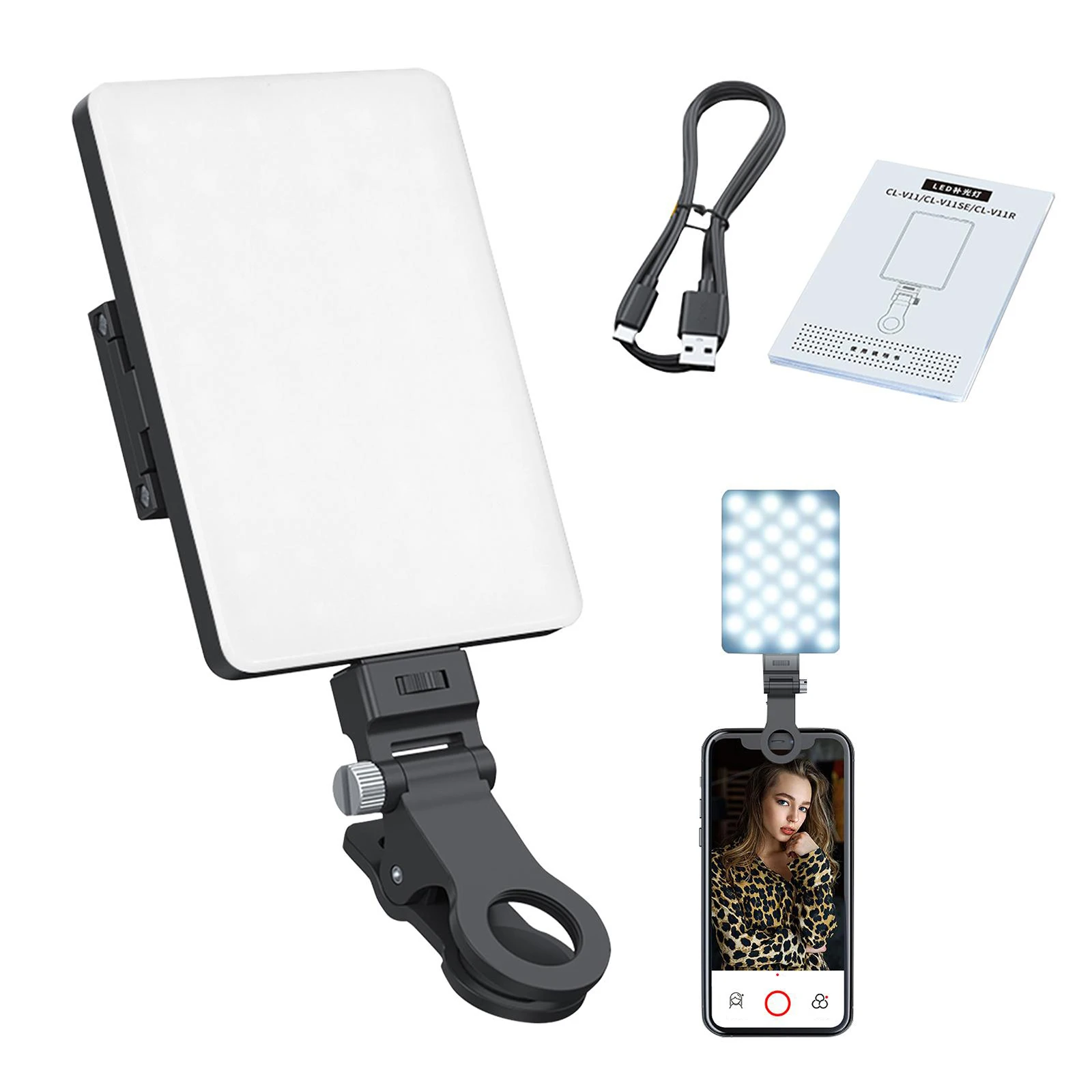 Smartphone Clip-On Fill Light Mobile Phone Computer Photography Fill Camera Lighting Panel Outdoor Portable Photo Fill Light
Smartphone Clip-On Fill Light Mobile Phone Computer Photography Fill Camera Lighting Panel Outdoor Portable Photo Fill Light