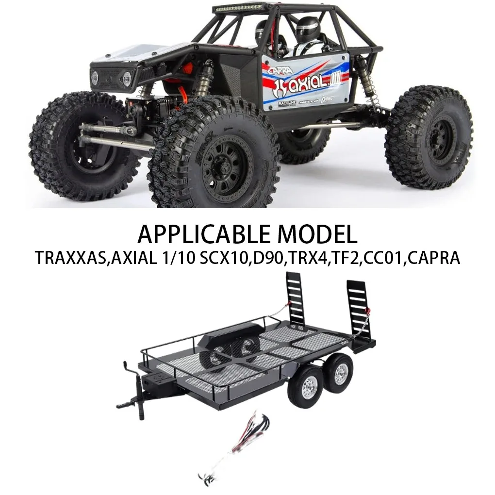 1/10 Scale Single Axle Flatbed Heavy Duty Truck Trailer for RC Rock Truck Buggy TRX-4 TRX4 Axial SCX10 RC4WD D90 CC01
1/10 Scale Single Axle Flatbed Heavy Duty Truck Trailer for RC Rock Truck Buggy TRX-4 TRX4 Axial SCX10 RC4WD D90 CC01