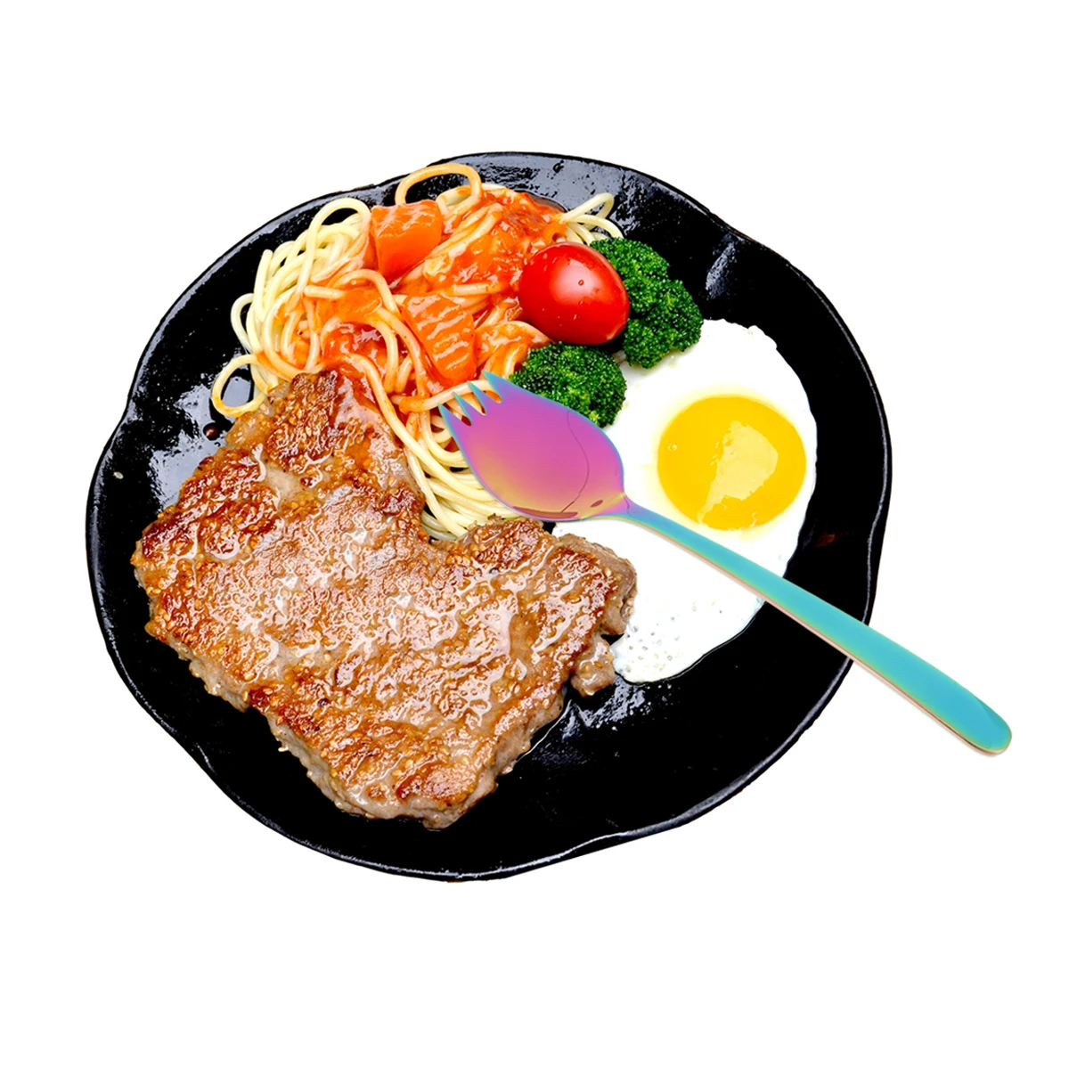 304 Stainless Steel Sporks Heavy Duty Spoon Fork Combo Brief Design Exquisite Handwork Salad Noodles Kitchen Dinner Rose Gold
304 Stainless Steel Sporks Heavy Duty Spoon Fork Combo Brief Design Exquisite Handwork Salad Noodles Kitchen Dinner Rose Gold