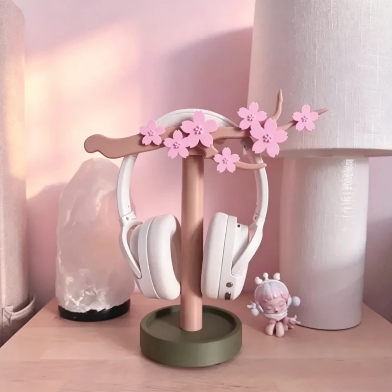 Sakura Cherry Blossom Headphone Stand Cute Floral Desktop Headset Holder with Tray for Gaming Office Support Casque Gaming
Sakura Cherry Blossom Headphone Stand Cute Floral Desktop Headset Holder with Tray for Gaming Office Support Casque Gaming