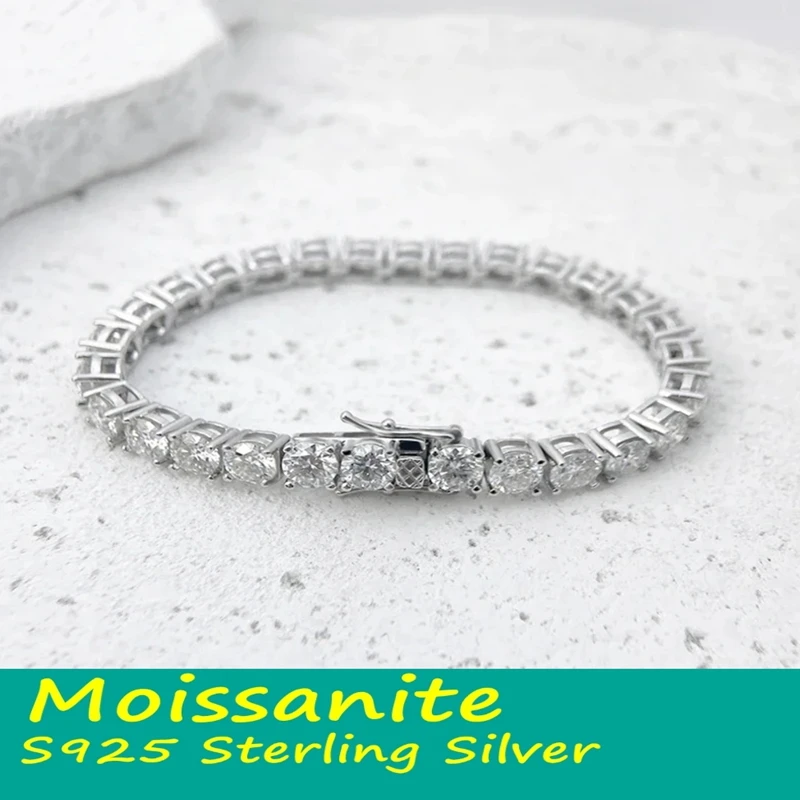 Moissanite Tennis Bracelet 3/4/5/6.5mm Anniversary Wedding Bridal Gift for Wife D Color VVS1 S925 Sterling Silver Everyday
Moissanite Tennis Bracelet 3/4/5/6.5mm Anniversary Wedding Bridal Gift for Wife D Color VVS1 S925 Sterling Silver Everyday