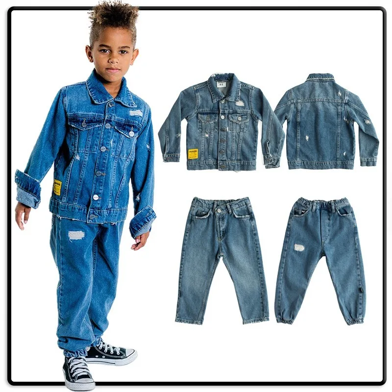 Children's Set 2024 Autumn New Fashionable Casual Big Children's Light Blue Coat Pure Cotton Straight Cowboy Pants Two Piece Set
Children's Set 2024 Autumn New Fashionable Casual Big Children's Light Blue Coat Pure Cotton Straight Cowboy Pants Two Piece Set