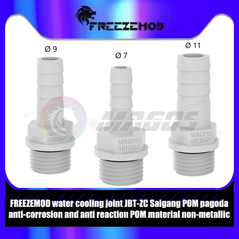 FREEZEMODWater Cooling Hose Fitting, POM Pagoda Anti-Corrosive & Anti-Reactions Non-metallic, Connect 5-10mm Soft Pipe, JBT-ZC
FREEZEMODWater Cooling Hose Fitting, POM Pagoda Anti-Corrosive & Anti-Reactions Non-metallic, Connect 5-10mm Soft Pipe, JBT-ZC
