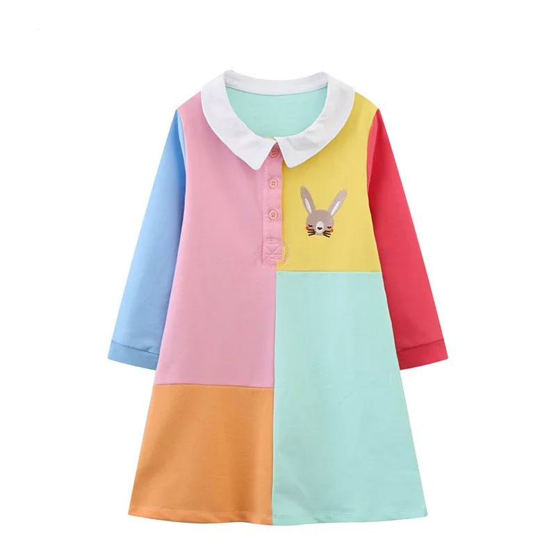 Jumping Meters 2-7T Collar Princess Girls Dresses Autumn Spring Party Animals Embroidery Long Sleeve Costume Kids Clothing
Jumping Meters 2-7T Collar Princess Girls Dresses Autumn Spring Party Animals Embroidery Long Sleeve Costume Kids Clothing