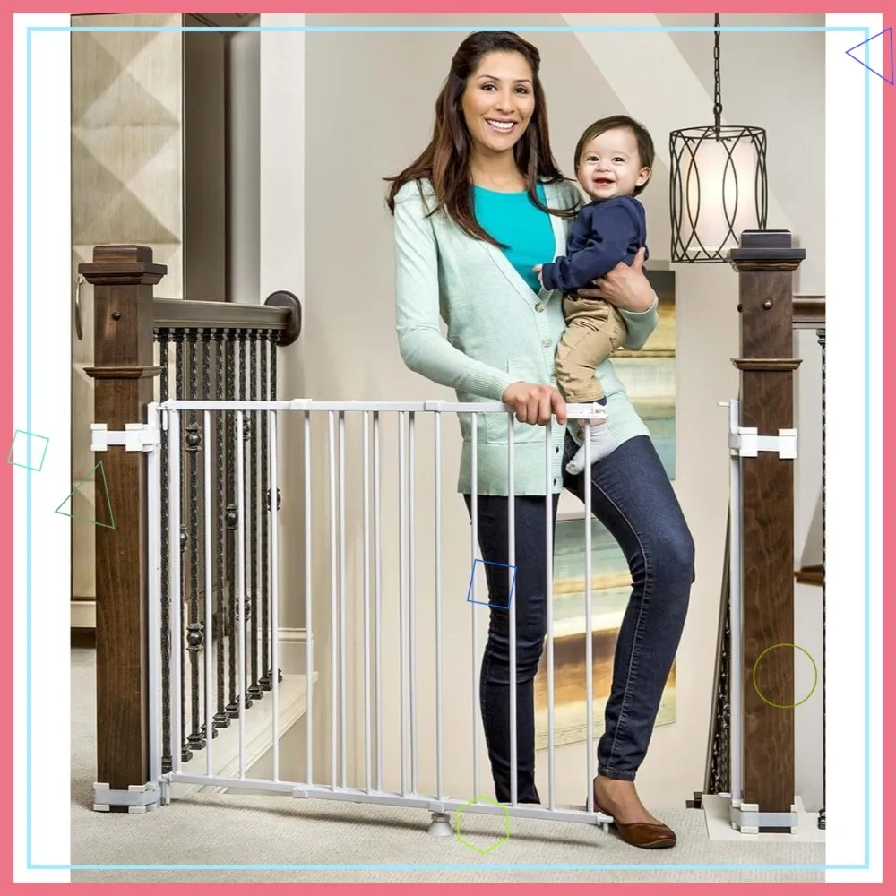 Extra Wide Baby Gate for Stairs 29-43", Hardware Mounted, Walk-Through Safety Gate for Toddlers & Pets
Extra Wide Baby Gate for Stairs 29-43", Hardware Mounted, Walk-Through Safety Gate for Toddlers & Pets