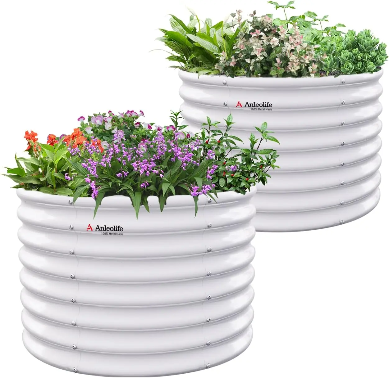Galvanized Metal Raised Garden Bed Planter Box for Plants, Vegetables, Flowers, Herbs
Galvanized Metal Raised Garden Bed Planter Box for Plants, Vegetables, Flowers, Herbs