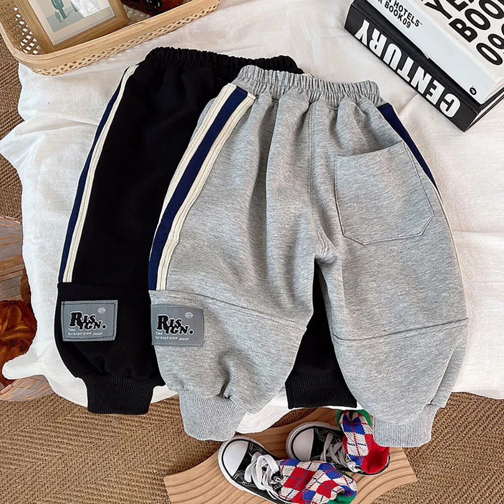 Spring Fall New Children's Casual Sweatpants Fashion Loose Patchwork Kids Trousers Korean Baby Boys Elastic Waist Grey Pants
Spring Fall New Children's Casual Sweatpants Fashion Loose Patchwork Kids Trousers Korean Baby Boys Elastic Waist Grey Pants