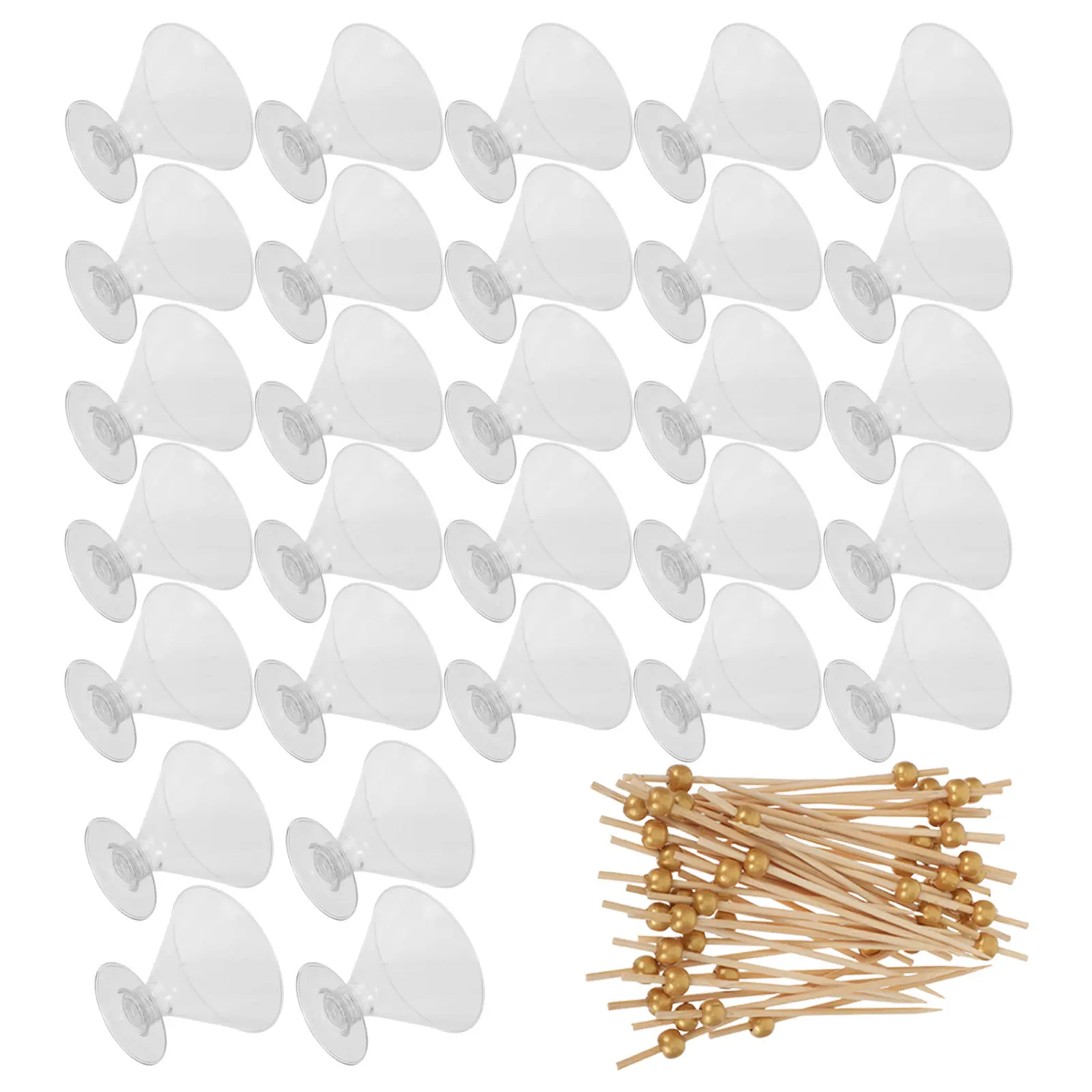 50 Sets Plastic Martini Glasses Cocktail Sticks Clear Short Stem 5 Cups Dessert Margarita Wine Bar Drinkware
50 Sets Plastic Martini Glasses Cocktail Sticks Clear Short Stem 5 Cups Dessert Margarita Wine Bar Drinkware