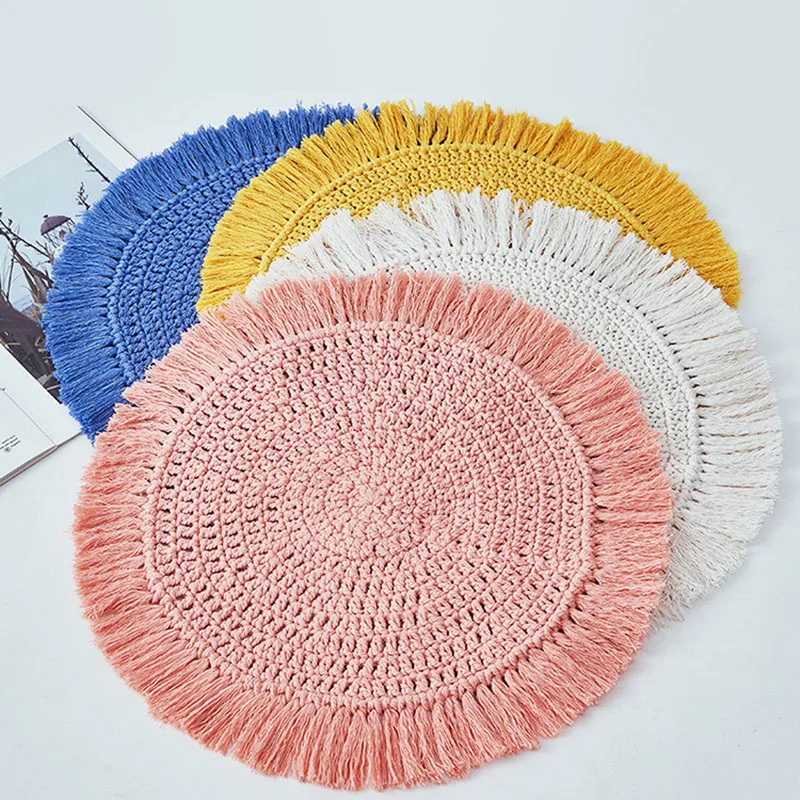 Nordic Style Hand Woven Simple Desktop Coaster Circular Anti-Slip Mat Insulated Bowl Dining Mat
Nordic Style Hand Woven Simple Desktop Coaster Circular Anti-Slip Mat Insulated Bowl Dining Mat