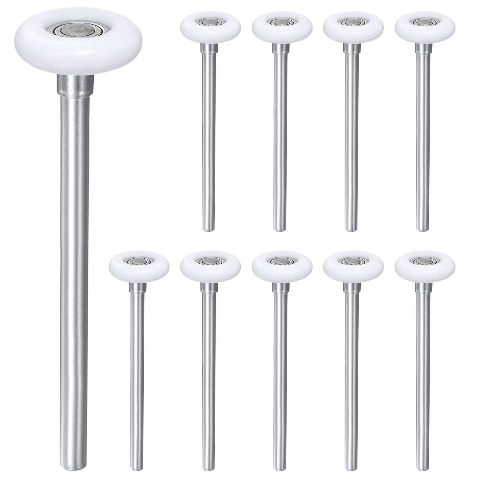 10pcs White Nylon Garage Door Rollers With 7 Inch Stem For 2 Inch Track, 6200ZZ Bearing, 1.8 Inch Diameter
10pcs White Nylon Garage Door Rollers With 7 Inch Stem For 2 Inch Track, 6200ZZ Bearing, 1.8 Inch Diameter