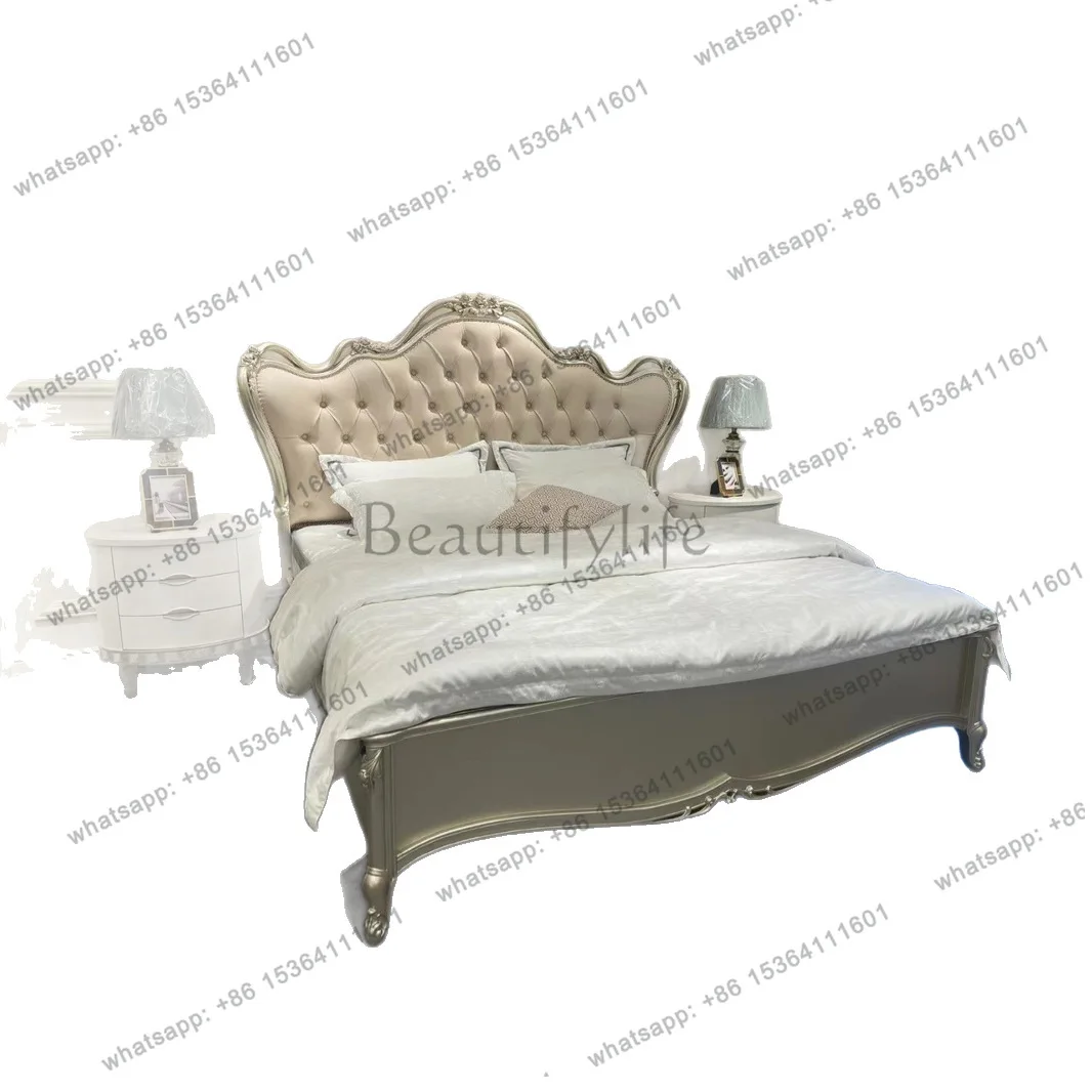 French court furniture European solid wood double bed master bedroom 1.8 meters wedding bed furniture
French court furniture European solid wood double bed master bedroom 1.8 meters wedding bed furniture