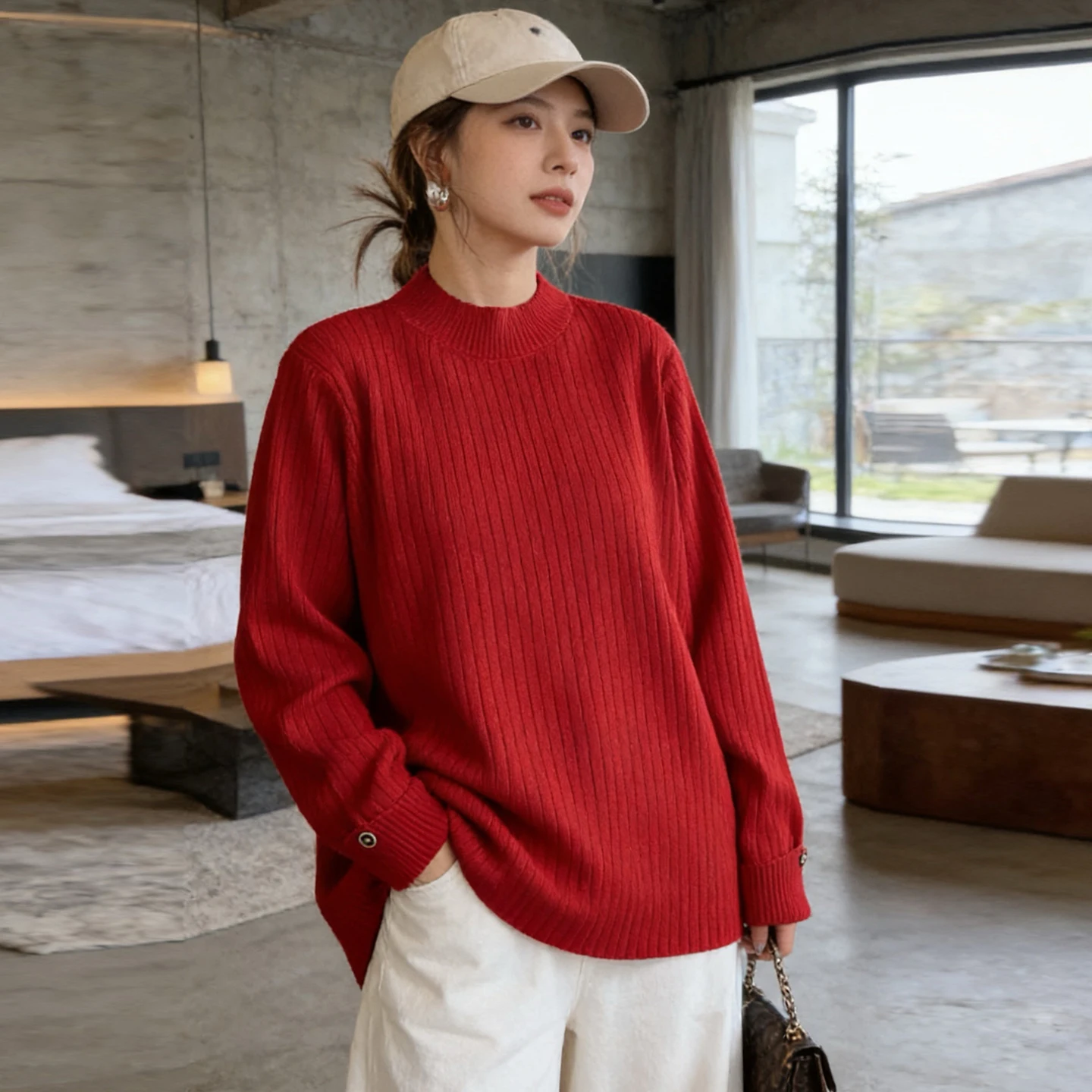 Loose Thiened Long Sve Knitted Sweater Women's Boting irt Lazy Sle Autumn Winter New Arrival plus Size Top
Loose Thiened Long Sve Knitted Sweater Women's Boting irt Lazy Sle Autumn Winter New Arrival plus Size Top