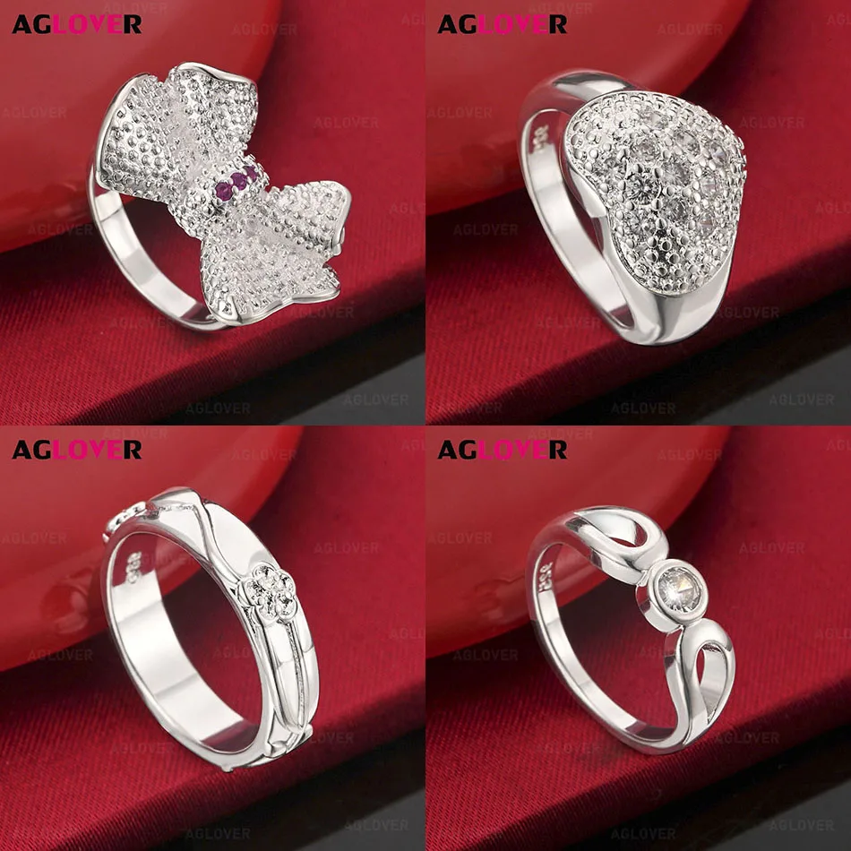 AGLOVER 925 Sterling Silver 7-10# Heart Zircon Ring Temperament Creative Women's Engagement Jewelry
AGLOVER 925 Sterling Silver 7-10# Heart Zircon Ring Temperament Creative Women's Engagement Jewelry
