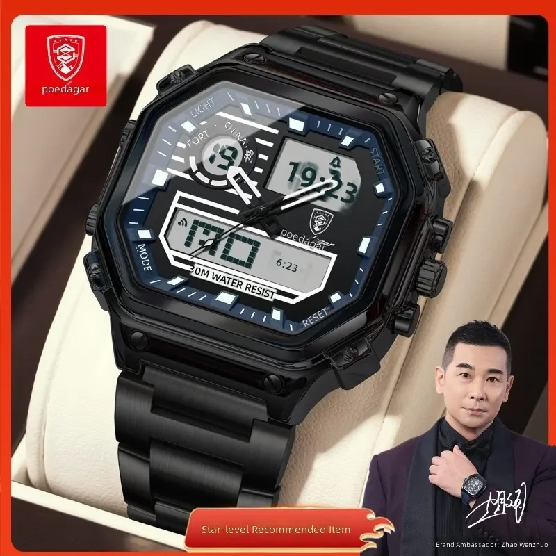Multi-functional waterproof electronic sports watch for men made of durable stainless steel and silicone strap suitable for
Multi-functional waterproof electronic sports watch for men made of durable stainless steel and silicone strap suitable for