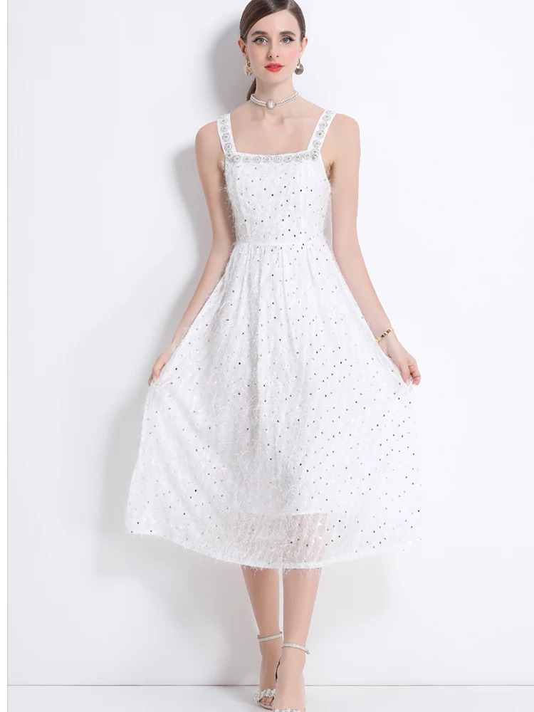 Elegant Nail Bead Sequin Sexy Suspender Slim Fit Dress 2025 Summer New Fashionable Women'S Clothing 
Elegant Nail Bead Sequin Sexy Suspender Slim Fit Dress 2025 Summer New Fashionable Women'S Clothing
