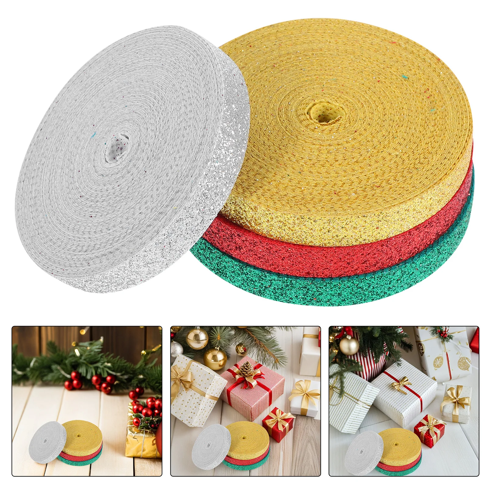 4Pcs Shiny Glitter Polyester Ribbon 1cmx9m Metallic Ribbon Set for Wedding Birthday Party Holiday Craft Balloon Decorations
4Pcs Shiny Glitter Polyester Ribbon 1cmx9m Metallic Ribbon Set for Wedding Birthday Party Holiday Craft Balloon Decorations