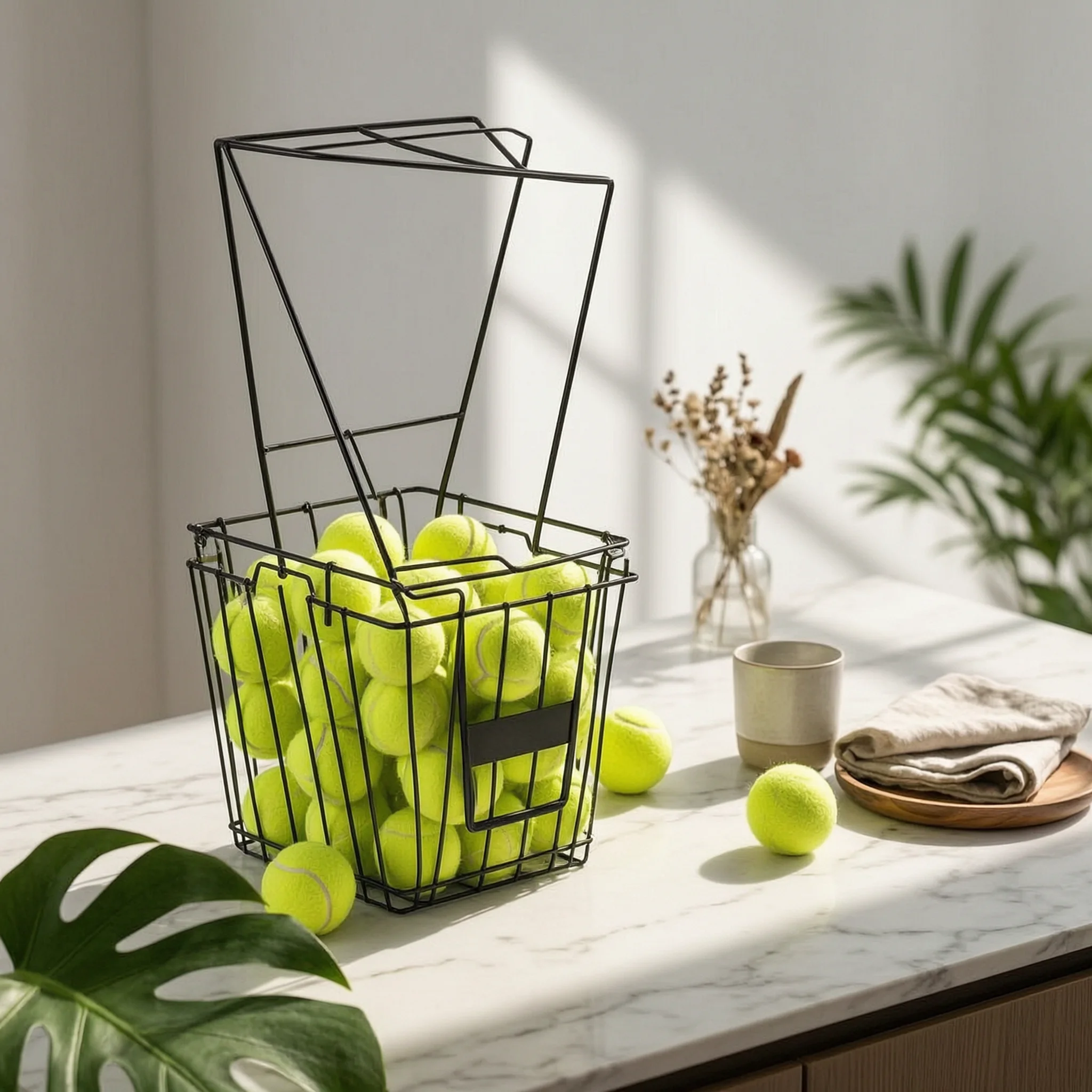 Tennis Ball Basket Easy to Assemble Pickleball Ball Collector Basket
Tennis Ball Basket Easy to Assemble Pickleball Ball Collector Basket