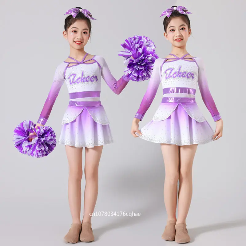 Children's professional cheerleading performance clothes Middle school students gymnastics Aerobics
Children's professional cheerleading performance clothes Middle school students gymnastics Aerobics