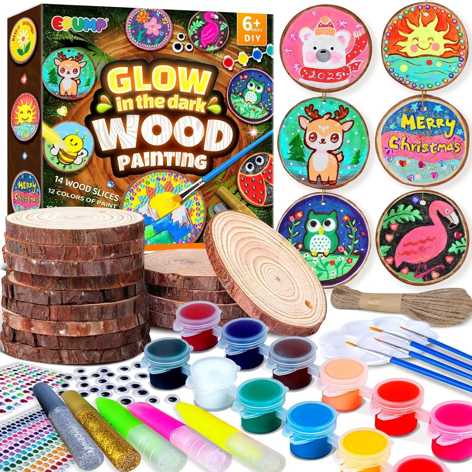 Wooden Painting Kit for Kids - Glow in The Dark Arts and Crafts Supplies Kits for Boys Girls - Kids Activities Creative Art Set
Wooden Painting Kit for Kids - Glow in The Dark Arts and Crafts Supplies Kits for Boys Girls - Kids Activities Creative Art Set