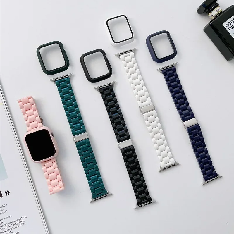 Resin Bracelet+Case For Apple Watch Ultra Band Series 8 7 45mm 41mm Acrylic Watchbands for iWatch SE 6 5 4 44mm 40mm Strap
Resin Bracelet+Case For Apple Watch Ultra Band Series 8 7 45mm 41mm Acrylic Watchbands for iWatch SE 6 5 4 44mm 40mm Strap