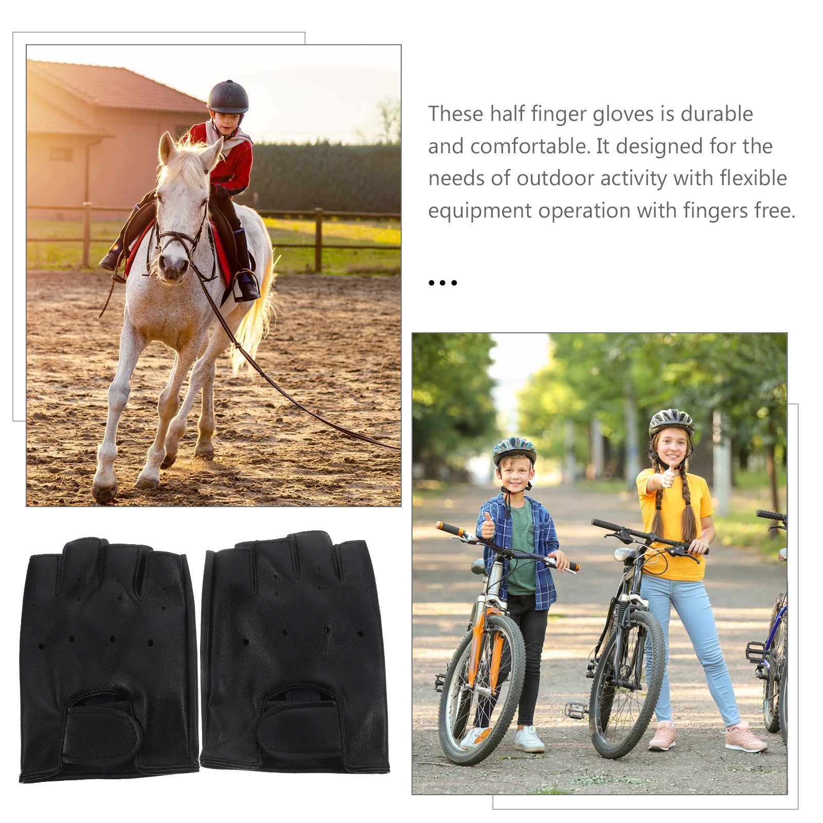 Children Half Finger Gloves Durable Comfortable Kids Cycling Riding Black Gloves Outdoor Sports Protection
Children Half Finger Gloves Durable Comfortable Kids Cycling Riding Black Gloves Outdoor Sports Protection