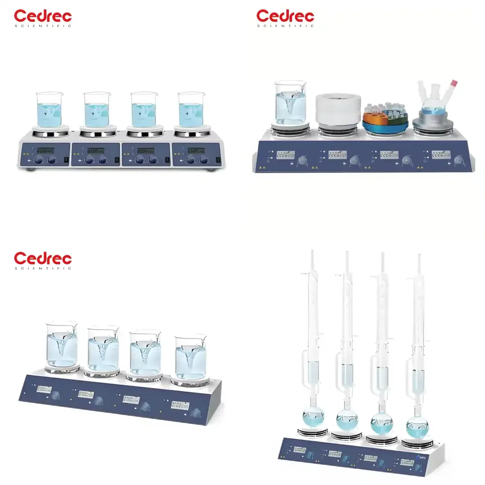 Cedrec 4-Channel Digital Magnetic Hotplate Stirrer MS-H340-S4 Independent Control Lab Heating Mixer
Cedrec 4-Channel Digital Magnetic Hotplate Stirrer MS-H340-S4 Independent Control Lab Heating Mixer