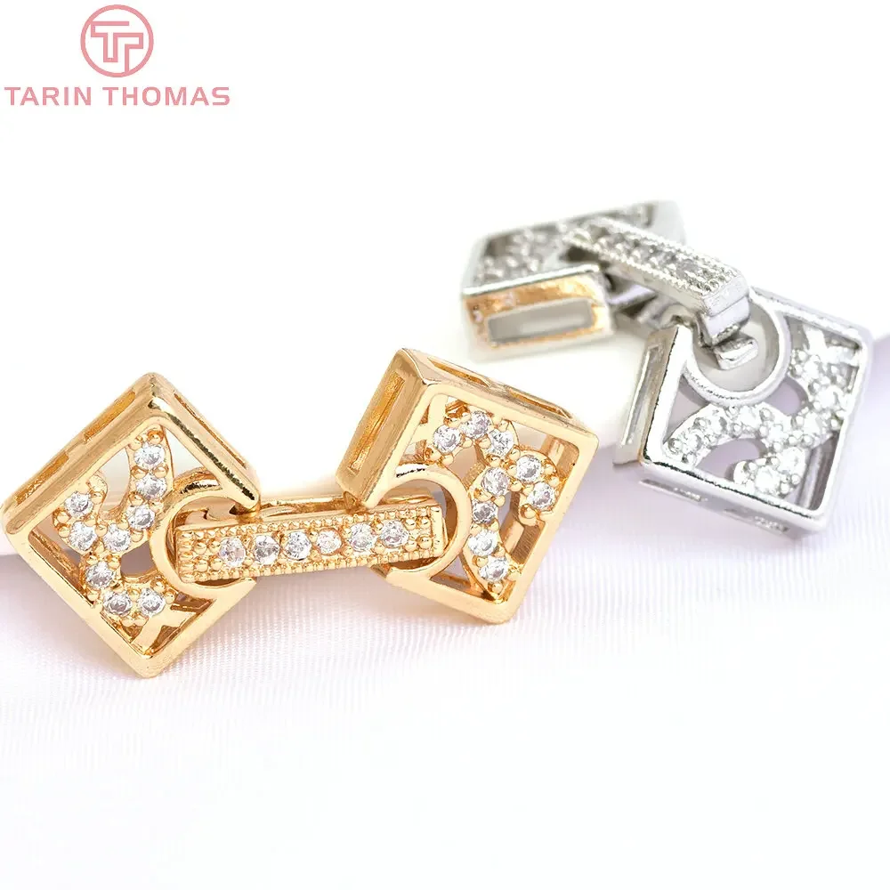 (5078)4PCS 13x27MM 24K Gold Color Brass with Zircon Bracelet Necklace Connector Clasp High Quality Diy Jewelry Accessories
(5078)4PCS 13x27MM 24K Gold Color Brass with Zircon Bracelet Necklace Connector Clasp High Quality Diy Jewelry Accessories