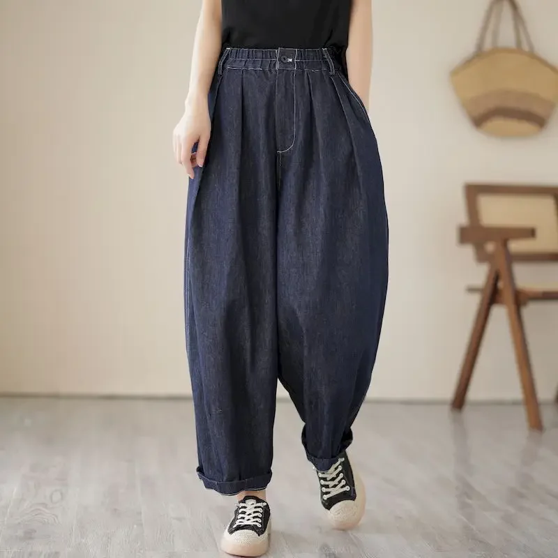 Pop Baggy Jeans Women Oversized Casual Loose Lantern Pants Solid Vintage Clothes Artistic Elastic Waisted Streetwear Women Cloth
Pop Baggy Jeans Women Oversized Casual Loose Lantern Pants Solid Vintage Clothes Artistic Elastic Waisted Streetwear Women Cloth