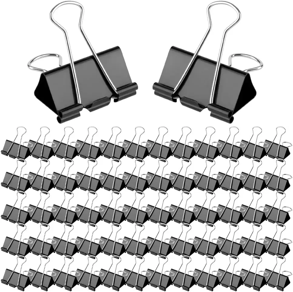 Large Binder Clips 1.6 Inch, 60 Pack for Papers, Office and Home Supplies, Black
Large Binder Clips 1.6 Inch, 60 Pack for Papers, Office and Home Supplies, Black