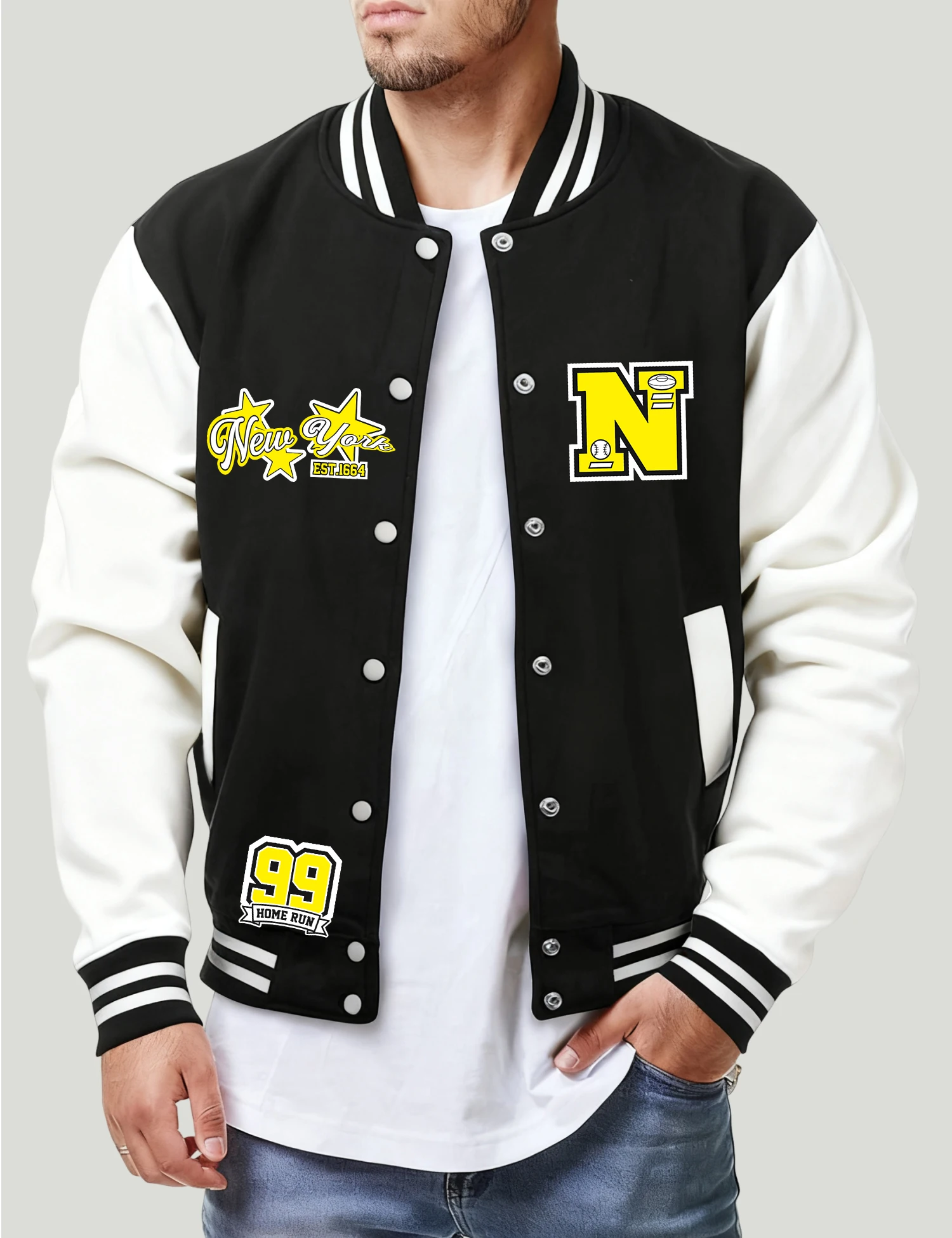 New York City Est1664 Design Baseball Jersey For Men Harajuku Loose American Jackets Fleece Soft Top Unisex Autumn Clothing
New York City Est1664 Design Baseball Jersey For Men Harajuku Loose American Jackets Fleece Soft Top Unisex Autumn Clothing