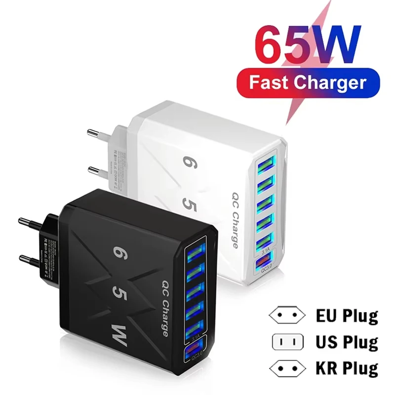 USB-зарядное устройство, 65 Вт, 6 портов, адаптер питания для быстрой зарядки телефона для iPhone, Samsung, Huawei, Xiaomi, быстрое зарядное устройство 3,0, дорожное настенное зарядное устройство
USB-зарядное устройство, 65 Вт, 6 портов, адаптер питания для быстрой зарядки телефона для iPhone, Samsung, Huawei, Xiaomi, быстрое зарядное устройство 3,0, дорожное настенное зарядное устройство