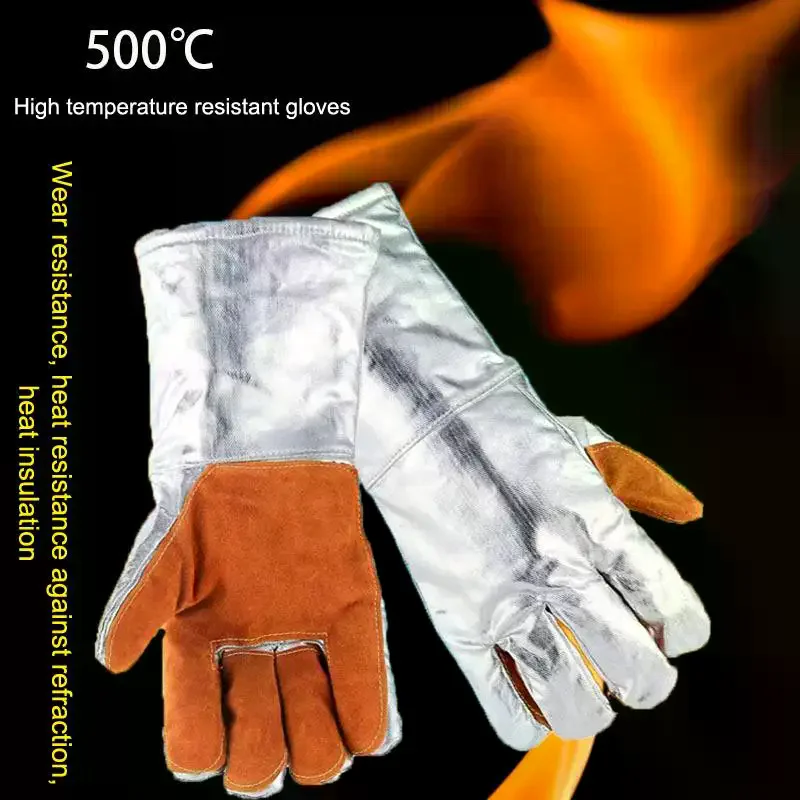 Welding Leather Gloves Protective Gloves High Temperature Fire Gloves Welder's Flame Retardant Heat Insulation Working Gloves
Welding Leather Gloves Protective Gloves High Temperature Fire Gloves Welder's Flame Retardant Heat Insulation Working Gloves