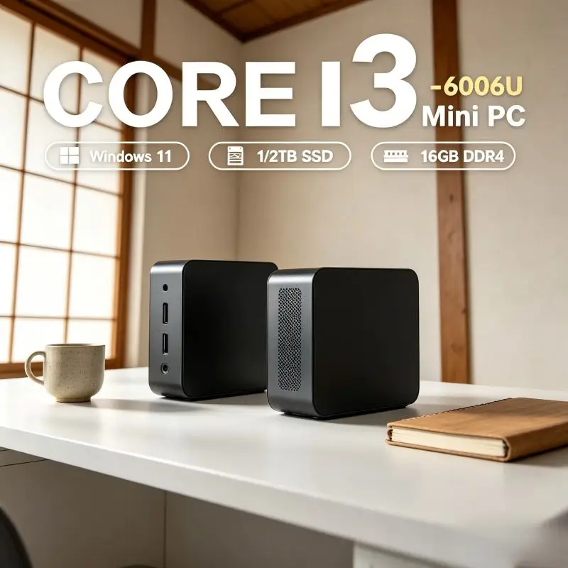 Compact Intel Core I3-6006U Mini PC Runs Windows 11, Pocket Desktop Equipped with 32GB RAM, Selectable SSD, WiFi6 BT5.2 and Clea
Compact Intel Core I3-6006U Mini PC Runs Windows 11, Pocket Desktop Equipped with 32GB RAM, Selectable SSD, WiFi6 BT5.2 and Clea