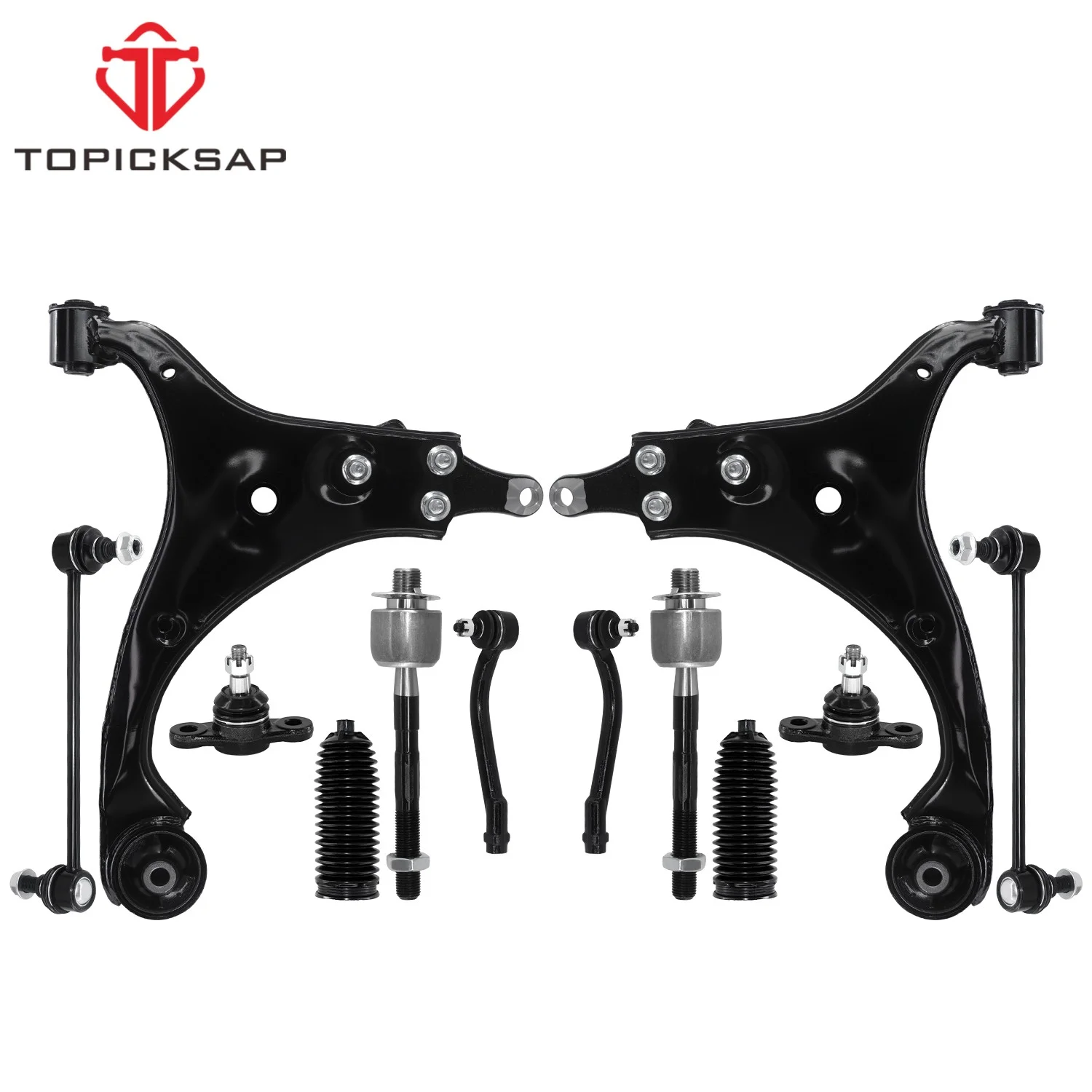 TOPICKSAP 12pcs Front Lower Control Arm Sway Bar Link Tie Rod End Kit for Kia Forte Forte Koup 2010-2013 FWD EPS
TOPICKSAP 12pcs Front Lower Control Arm Sway Bar Link Tie Rod End Kit for Kia Forte Forte Koup 2010-2013 FWD EPS