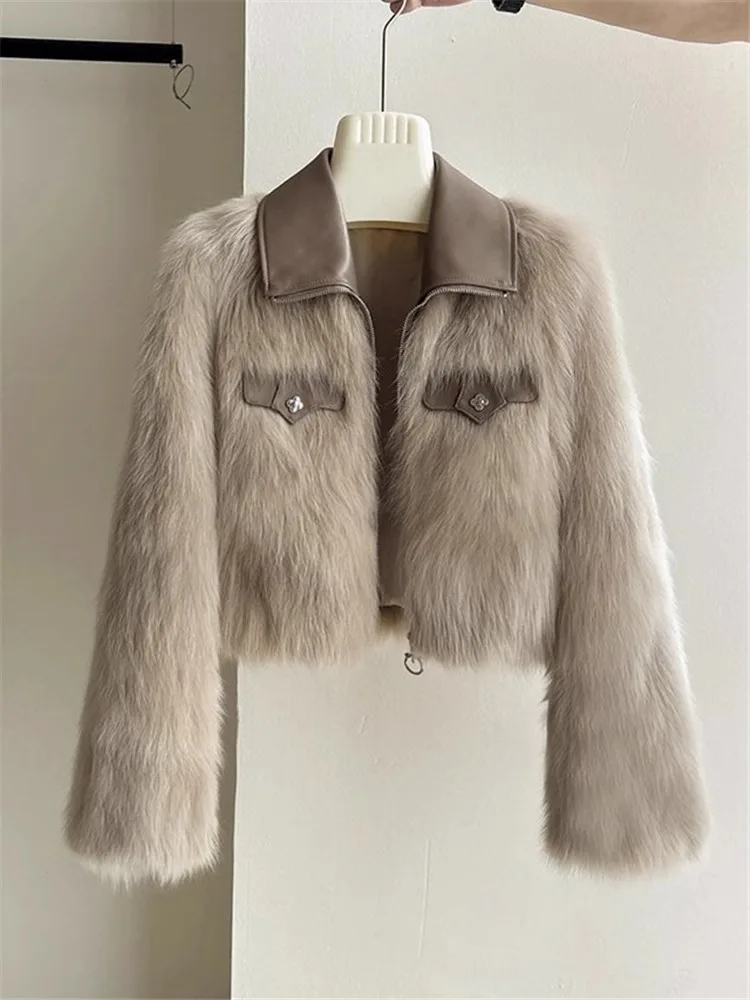 Flip Collar Imitation Fox Fur Coat For Women 2024 New Winter High-End Fashion Thick Fur Short Top
Flip Collar Imitation Fox Fur Coat For Women 2024 New Winter High-End Fashion Thick Fur Short Top