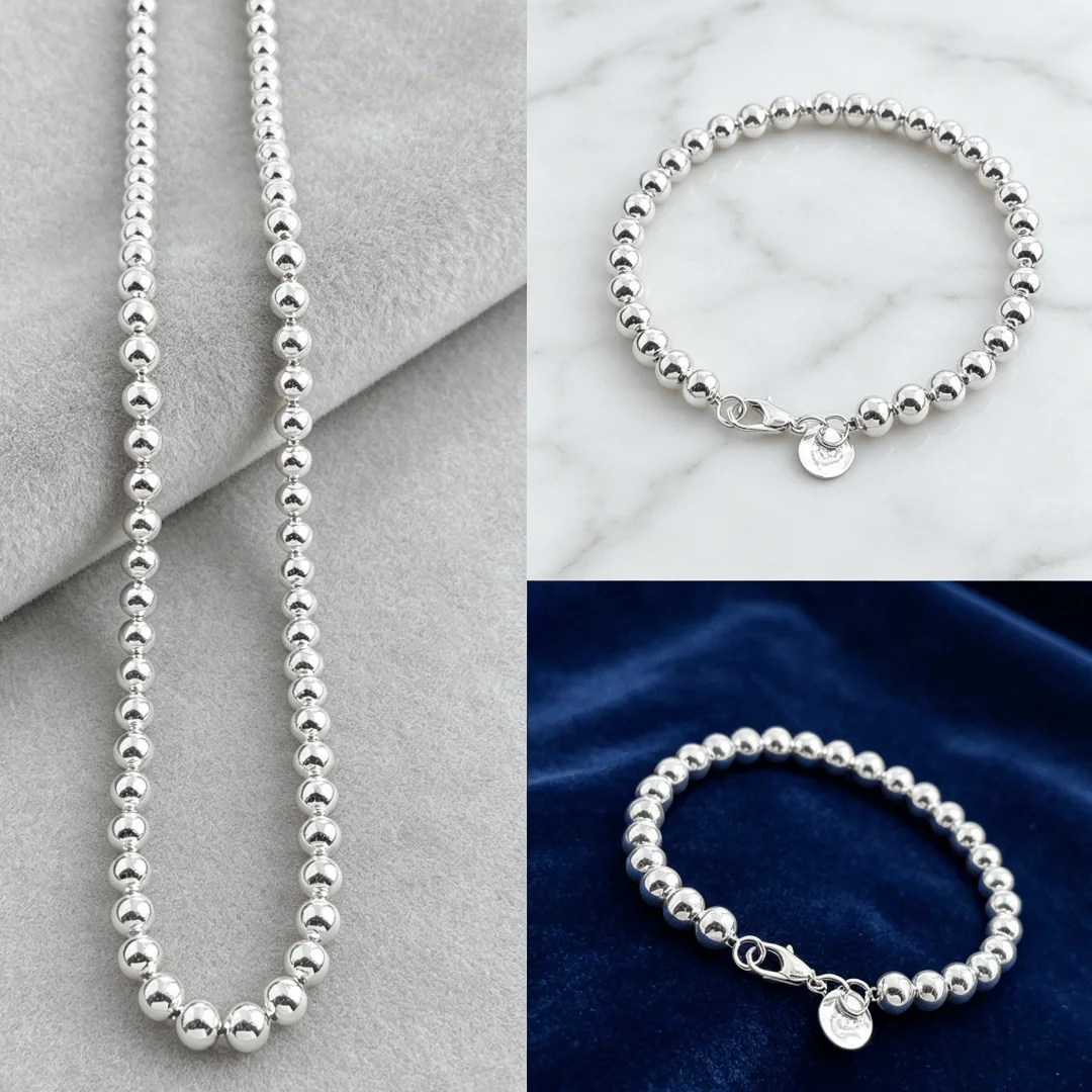 Hot popular 925 Sterling silver gorgeous 6MM hollow beads bracelets neckalces jewelry set for women man wedding fashion gifts
Hot popular 925 Sterling silver gorgeous 6MM hollow beads bracelets neckalces jewelry set for women man wedding fashion gifts
