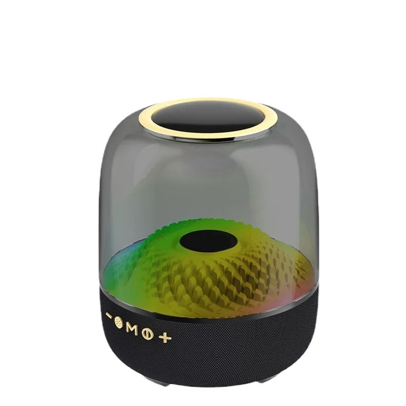Bluetooth speaker colorful subwoofer, colorful home audio surrounded by transparent glass
Bluetooth speaker colorful subwoofer, colorful home audio surrounded by transparent glass