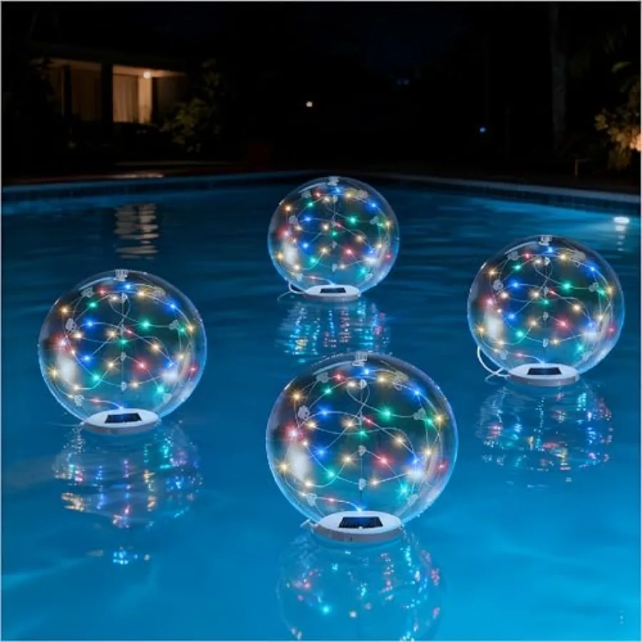 Floating Pool Lights for outdoor pond/patio decorations, solar-powered inflatable waterproof balls in RGB color, 14-inch diamet
Floating Pool Lights for outdoor pond/patio decorations, solar-powered inflatable waterproof balls in RGB color, 14-inch diamet