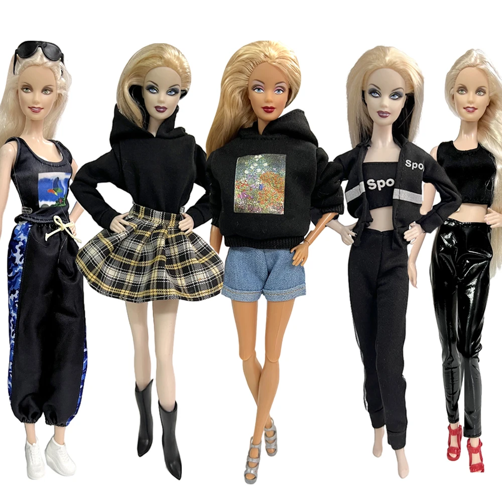 NK 5 Pcs/Set 11.5 Inch Doll Clothes Girl's cool black 1/6 Doll dress 30cm doll clothing children's toy Dolls Accessories
NK 5 Pcs/Set 11.5 Inch Doll Clothes Girl's cool black 1/6 Doll dress 30cm doll clothing children's toy Dolls Accessories