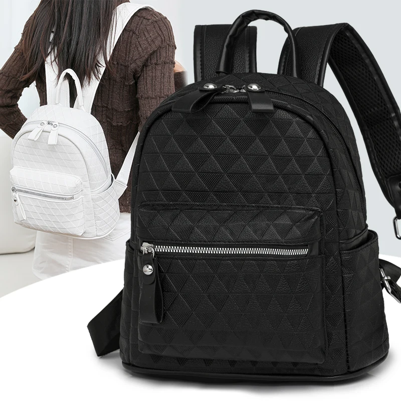 Simplicity Large Capacity Ma'am Small Backpacks Women Leisure Time Travel Bags Student Schoolbag Solid Color PU Leather Backpack
Simplicity Large Capacity Ma'am Small Backpacks Women Leisure Time Travel Bags Student Schoolbag Solid Color PU Leather Backpack