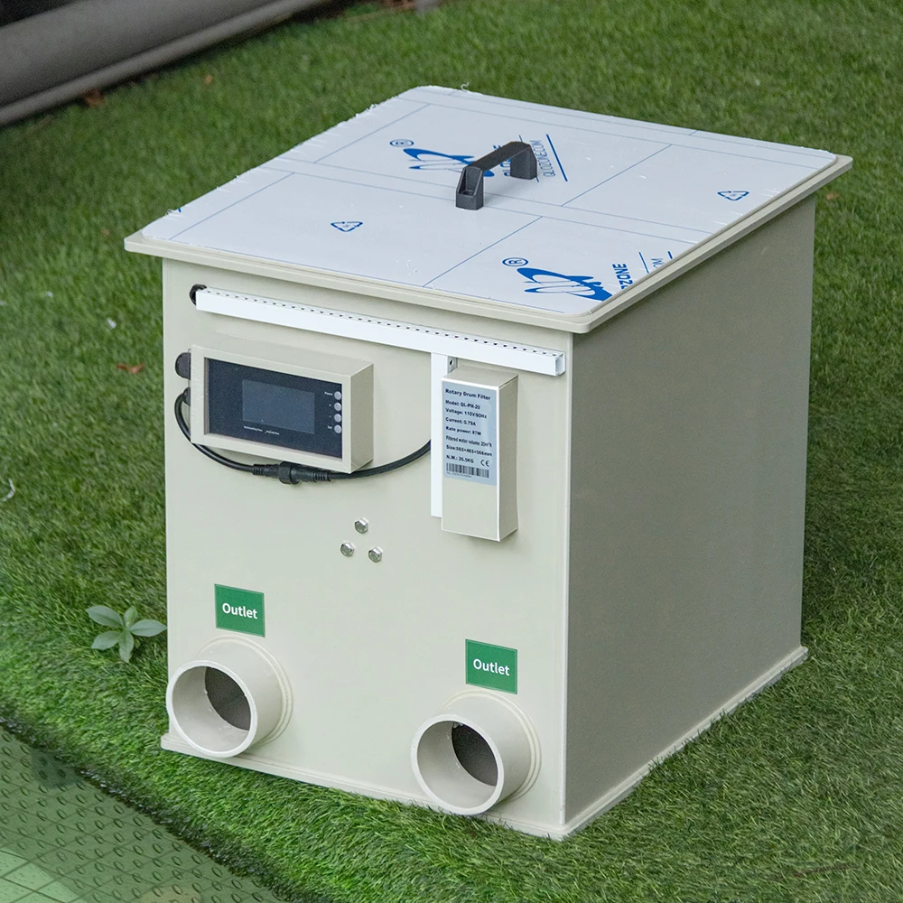 QihangRAS Automatic Backwash Home Use 20m³/h Fish Pond Filter Aquaculture Fish Farm Koi Pond 5300 Gal/h Rotary Drum Filter
QihangRAS Automatic Backwash Home Use 20m³/h Fish Pond Filter Aquaculture Fish Farm Koi Pond 5300 Gal/h Rotary Drum Filter