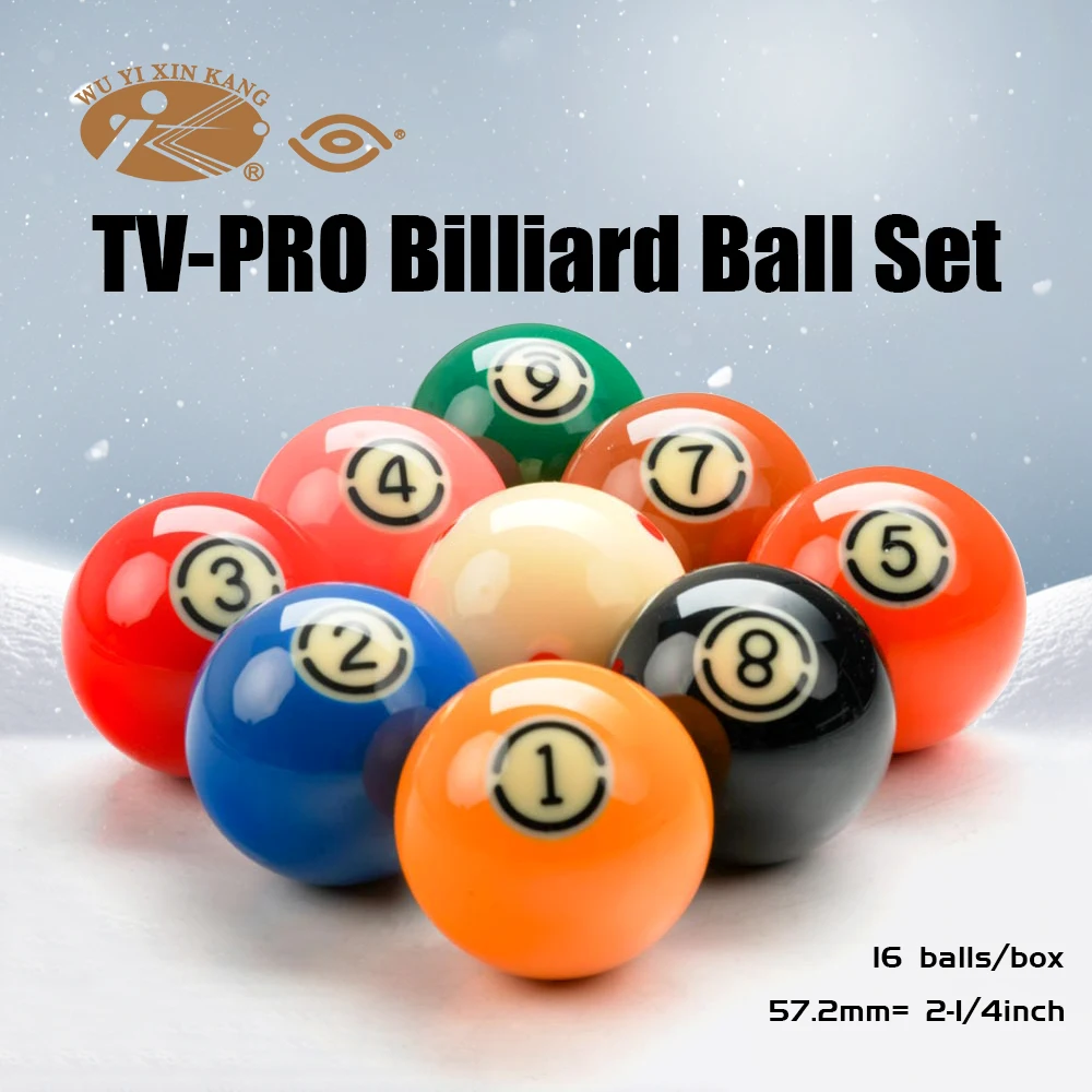 TV-Pro-Cup Billiards Table Balls Set 2-1/4inch 57.2/52.5mm Billard Resin Pool Cue Balls Full Set Snooker Billiard Accessories
TV-Pro-Cup Billiards Table Balls Set 2-1/4inch 57.2/52.5mm Billard Resin Pool Cue Balls Full Set Snooker Billiard Accessories