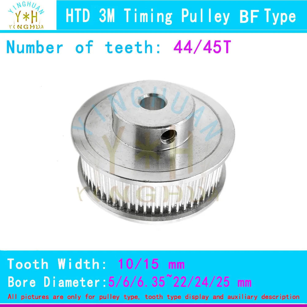HTD 3M BF Type44 45 Teeth Timing Pulley Belt width 10 15 MM Bore 5 To 25 MM Driving Member Synchronous Wheel 3D Parts
HTD 3M BF Type44 45 Teeth Timing Pulley Belt width 10 15 MM Bore 5 To 25 MM Driving Member Synchronous Wheel 3D Parts