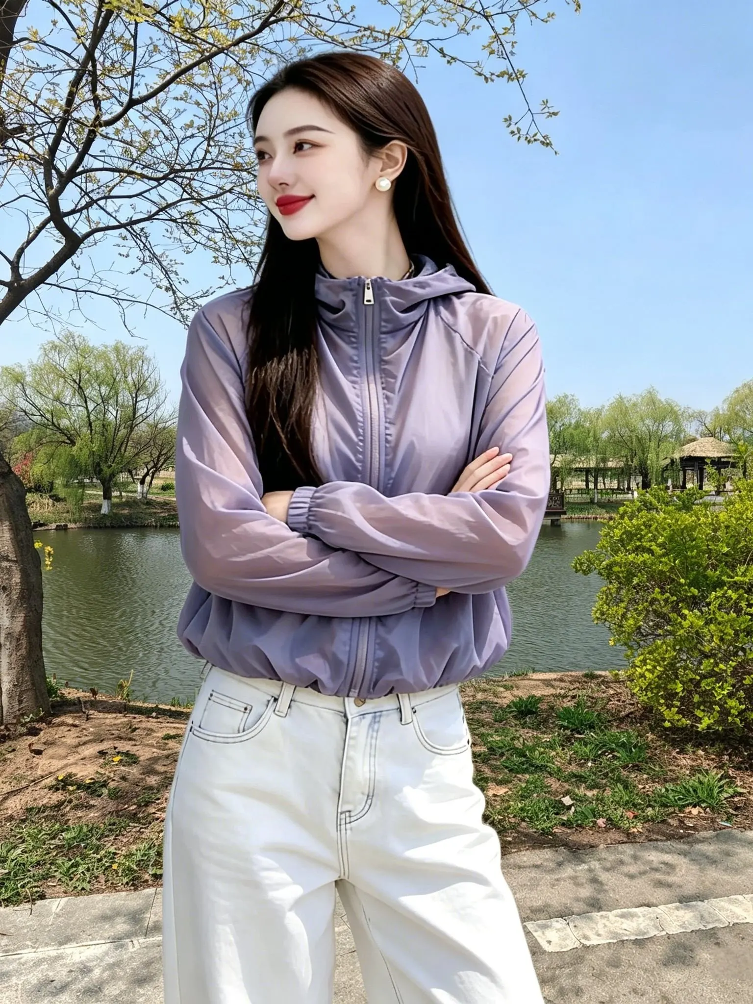 Fashionable Anti-Aging Hooded Thin Jacket Summer Loose Short Ladies Outerwear Casual Open Cardigan Ladies Premium Quality
Fashionable Anti-Aging Hooded Thin Jacket Summer Loose Short Ladies Outerwear Casual Open Cardigan Ladies Premium Quality