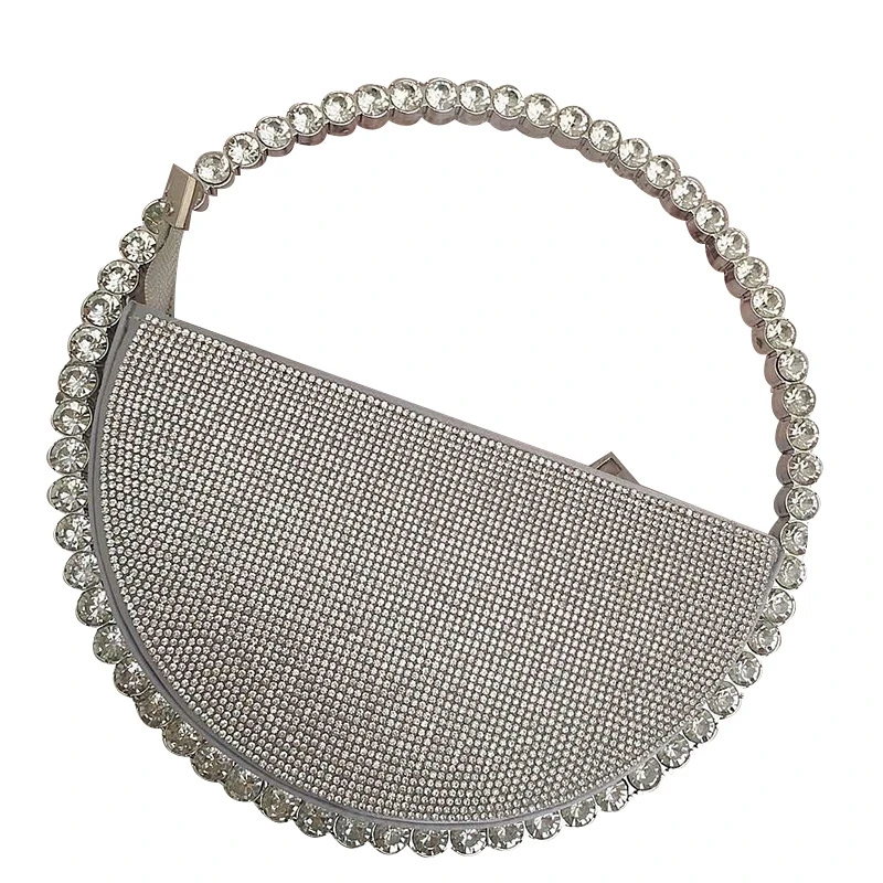 Handbag Diamond Half Round Handheld Bag for Women's New Full Diamond Celebrity Dinner Party Bag
Handbag Diamond Half Round Handheld Bag for Women's New Full Diamond Celebrity Dinner Party Bag