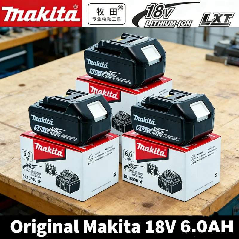 100% Genuine Makita 18V 6.0Ah Battery Rechargeable Power Tools Battery BL1860B BL1850B BL1840B BL1830B BL1815 DC18RC Charger
100% Genuine Makita 18V 6.0Ah Battery Rechargeable Power Tools Battery BL1860B BL1850B BL1840B BL1830B BL1815 DC18RC Charger